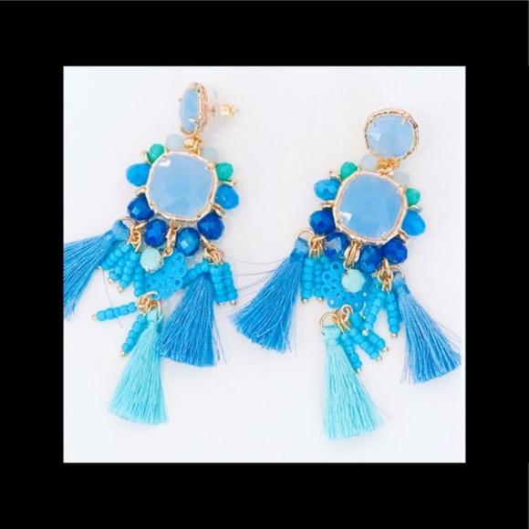 Lilly Pulitzer Jewelry Earrings Stunning Sea Salt Blue Poshmark